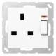 Jung A3171KOWW outlet 13A 250VAC, Brit.Std AS / A / A plus / Creation Alpine white