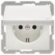 Berker 47516069 Steckdose SCHUKO mit Klappdeckel Q.1 polarweiss samt