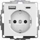 GIRA 245927 SCHUKO USB power supply 2f System 55