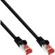 InLine Cross patch cable SF/UTP C6 black 1m