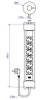 Bachmann BM005907 Steckdosenleiste CONNECTUS 6xCEE7/3 1xFTS 2,0m CEE7/7 Grau