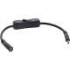 InLine® DC Kabel mit Schalter, 3,5 x 1,35 mm, AWG 18, schwarz, 0,20 m