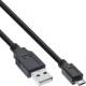 InLine® Micro-USB 2.0 Kabel, USB-A Stecker an Micro-B Stecker, schwarz, 2m