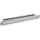 InLine® Patchfeld 24-fach, Keystone Patchpanel, 48,3 cm ( 19 Zoll ), 1 HE, lichtgrau, RAL 7035