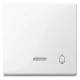 Merten 435819 rocker m.Kontrollfenster +, Aufdr. Bell polar white SHINY. Sys.M