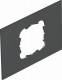 OBO Bettermann 7408244 OBO T4B P2S 9011 Abdeckplatte 1xEK für T4B 110x77mm PVC graphitschwarz 