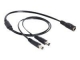 Delock Power cable DC 5.5 x 2.1mm Bu 1x -> 2x St