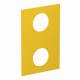 OBO Bettermann 6109879 OBO VHF-P8 Abdeckplatte 2xSteckdose 38x38 PVC rapsgelb RAL1021 