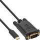 INLINE USB display cable USB Type-C male to VGA male DP Alt Mode 4K2K black 2m