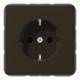 Jung CD1520BFBR SCHUKO socket break-proof brown
