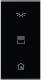 Jung A 50 NA TX SW-L cover in button color F50 series AS/A black