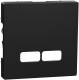 Merten MEG4367-0403 central plate for USB charging station insert matt black M