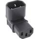 InLine® Netzadapter IEC 60320 C14 / C13, oben/unten gewinkelt, 3pol Kaltgeräte