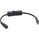 InLine® DC Kabel mit Schalter, 5,5 x 2,5 mm, AWG 18, schwarz, 0,20 m