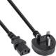 30er B-Pack InLine® Netzkabel, Netzstecker England / Kaltgeräte ST C13, 1,8m
