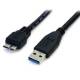 StarTech.com 0.5m (1.5ft) Black SuperSpeed USB 3.0 Cable A to Micro B - M/M - 1 x Type A Male USB