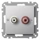 Merten MEG4350-0460 outlet f.Audio, aluminum connection System M