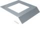 Hager AKM400244Q12 Stamped cover 244x244 mm L400 mm steel for AK 400x70 mm
