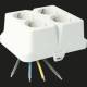 Kaiser AT2274 Steckbar Frontteil AK2 4x Schuko grau, in: 4pol H07V-U