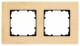 Siemens 5TG11024 5TG1102-4 frame 2-fold, DELTA miro wood Beech
