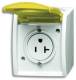 Busch Jaeger 2CKA002124A0026 BJ 3016EWN-54 Busch-Nema-Steckdose 20A ocean IP44 alpinweiss