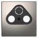 Merten MEG4123-6050 central plate antenna sockets nickel metallic