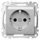 Socket Merten MEG2302-0460, aluminum with signature panel system M