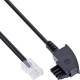 InLine® DSL Kabel, TAE-F Stecker auf RJ45 8P2C, schwarz, 25 m
