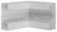 Hager BR6517047035 Inner corner made of base profile plastic OT80mm light gray
