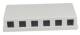 Synergy 21 S216343/S216364 Patch Panel 6xTP, CAT6A, inkl. Keystone Slim-line/Short 3P, Aufputz, ABS, Weiß,