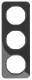 Berker 10132145 frame triple R.1 glossy black