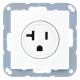 Jung A521-20WW A 521-20 WW NEMA Receptacle 20A, 125VAC with safety standard U.S. UP