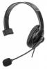 MANHATTAN Mono USB Headset with Reversible Microphone Single-sided Over-ear Design Wired USB-A Plug In-line Volume and Mute Control