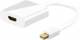Goobay 67880 miniDisplayPort 1.2 -Adapter - miniDP1.2 Stecker> HDMI Buchse,inklusive Audio Übertragung