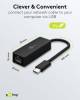 Goobay USB-C™-Ethernet-Adapter, schwarz, 0.1 m - zum Ansc