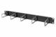 DIGITUS 1U cable management panel 5xsteel ring 40x75mm black RAL9005