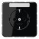 Jung CD1520BFKINASW SCHUKO socket label broken. black