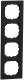 Merten MEG4040-3603 M-Pure frame 4-fold black matt M-Pure