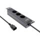 InLine® 25,4 cm ( 10 inch ) socket strip, 3-way earthing contact, C14 connection, w/o switch