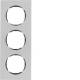 Berker 10132614 Rahmen 3fach flach R.8 Edelstahl