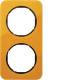 Berker 10122334 Rahmen 2fach R.1 Acryl orange transparent/schwarz glänzend