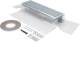Hager BKFDE400105 End piece adjustable height with film and seal for BKFD 400x(105-150) mm