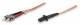 INTELLINET 511575 LWL Duplex Patchkabel, Multimode MTRJ/ST, 62.5/125 µm, 3.0 m, Orange