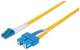 Intellinet 473972 Glasfaser LWL-Anschlusskabel, Duplex, Singlemode, LC/SC, 9/125 µm, OS2, 2 m, gelb