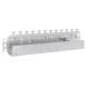ABN HC1MT12L Patch Panel für Mediaplatte, Platz für 12 Keystones (RJ45)