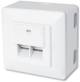 DIGITUS DN-9006/B5-N Surface-mounted outlet Cat6 2xRJ45 shielded 5er set white