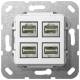 GIRA 569803 MJ RJ45 Cat 6A 10 GB 4-fold gender Ch. insert pure white