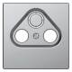 Merten MEG4123-6036 central plate antenna sockets stainless steel