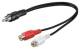 Goobay 50005 Audio Y-cable adapter - Cinch plug > 2x Cinch socket (Audio left/right)