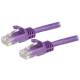 STARTECH.COM 1.5m CAT6 Cable - Purple CAT6 Patch Cord - Snagless RJ45 Connectors - 24 AWG Copper Wire - Ethernet Cable - ETL
